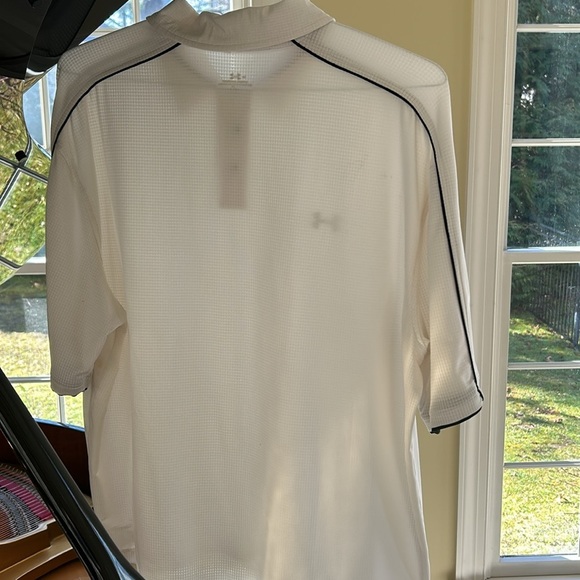 🌿 Under Armour Men’s Polo Short-Sleeved Shirt White- L🌿 - Picture 4 of 4